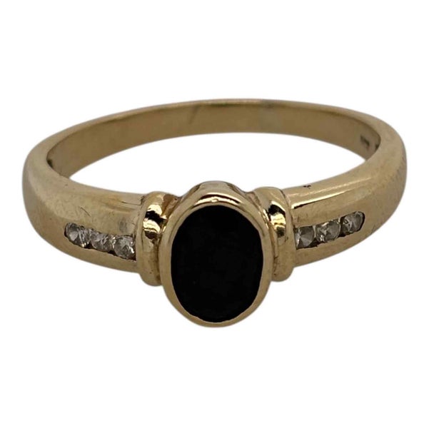 9CT GOLD RING 3.4GMS TDW0.10CTS SAPPHIRE Carousel 1