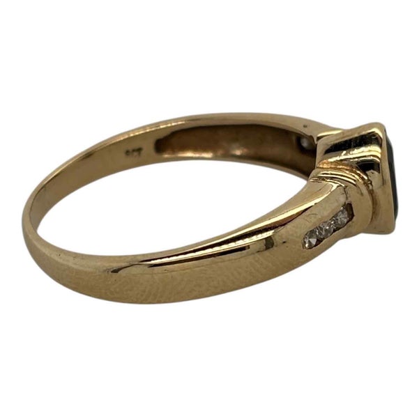 9CT GOLD RING 3.4GMS TDW0.10CTS SAPPHIRE Carousel 2