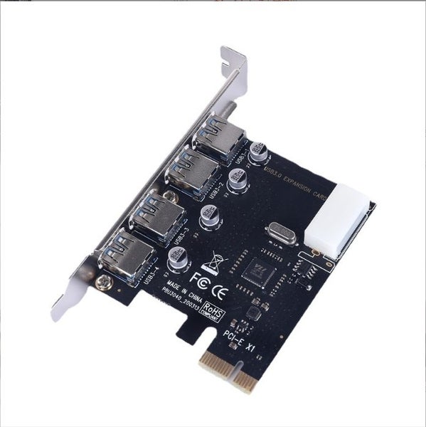 Desktop PC 4 Port High Speed USB 3.0 PCI Express Card #AY24 Carousel 1