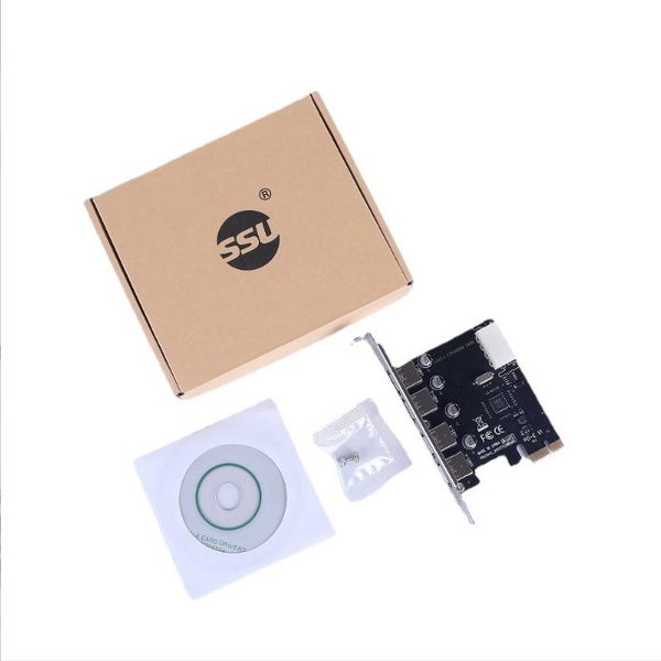 Desktop PC 4 Port High Speed USB 3.0 PCI Express Card #AY24 Carousel 2