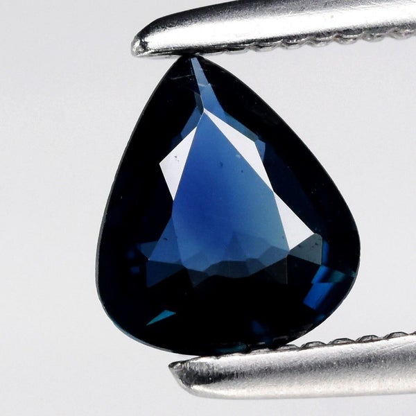$1 RES * Buy Now $1,100.00 * 0.42ct Pear VS Blue Sapphire Loose Gemstone Carousel 1
