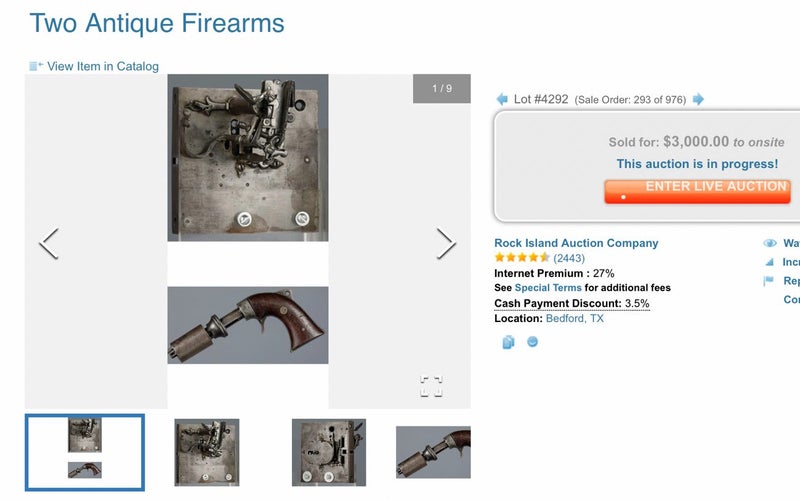 Volley Gun. Interesting percussion pepperbox. Can be a trap, or self protection. Carousel 2