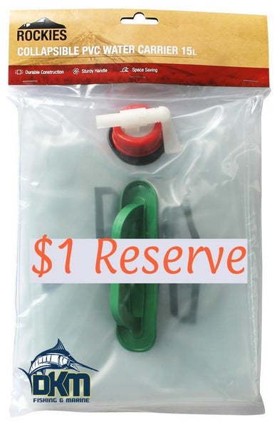 ROCKIES PVC WATER CARRIER 15L(WITH ONE HANDLE) $1 RESERVE Carousel 1