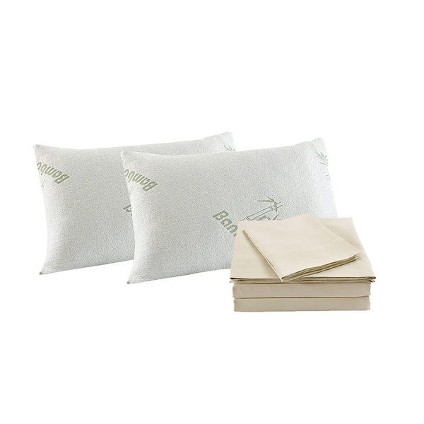 Royal Comfort Bamboo Blend Sheet Set 1000Tc And Pillows 2 Pack Ultra Soft King I Carousel 1
