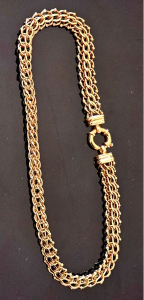9CT GOLD TRIPLE CURB LINK CHAIN/NECKLACE 74.80 GRAMS and VALUATION $16,380.00 Carousel 2
