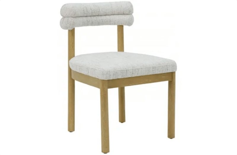 Zia Linen & Oak Dining Chair - Grey Fleck Carousel 1