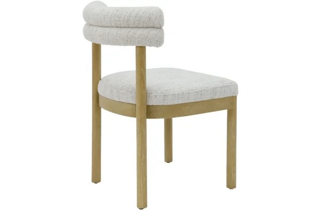 Zia Linen & Oak Dining Chair - Grey Fleck Carousel 2