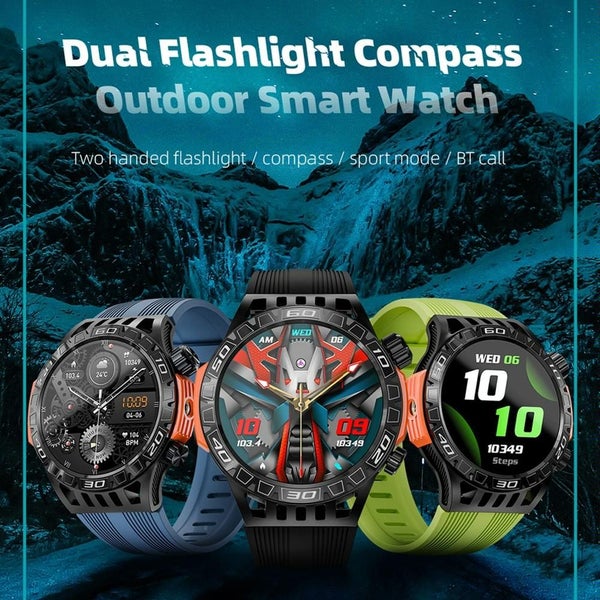 Parallel Deals 1.46 Inch Ip68 Waterproof Sos Flashlight Bluetooth Smart Watch Bl Carousel 2