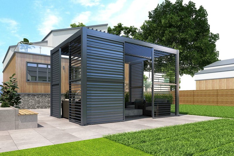 PERGOLA - LOUVRE ROOF SYSTEM. 4M X 3M Carousel 1