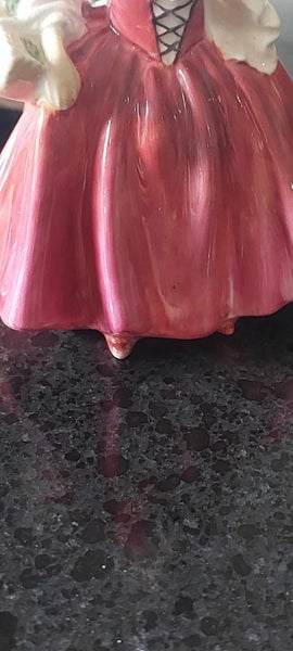 Vintage serving bowl & matching candle stick plus porcelain lady62854316698369113