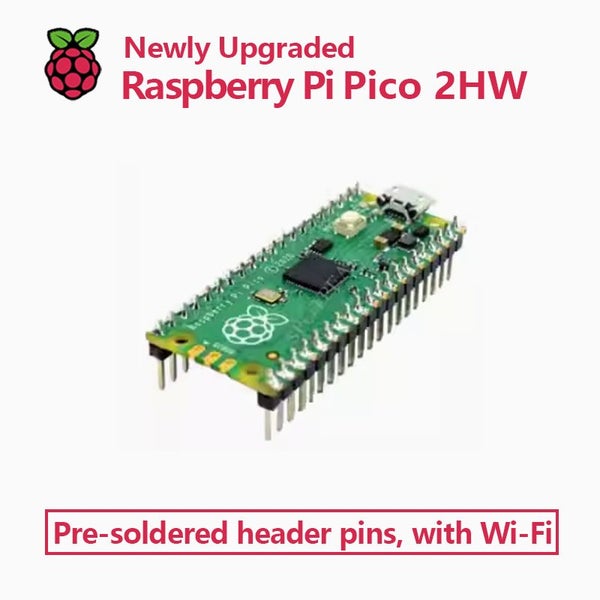 Raspberry Pi Pico/2 Pico With Wireless WiFi Pin Header MciroPython/C Carousel 1