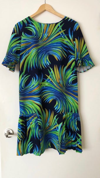 Colourful dress with pleated inserts - size 12 Carousel 1