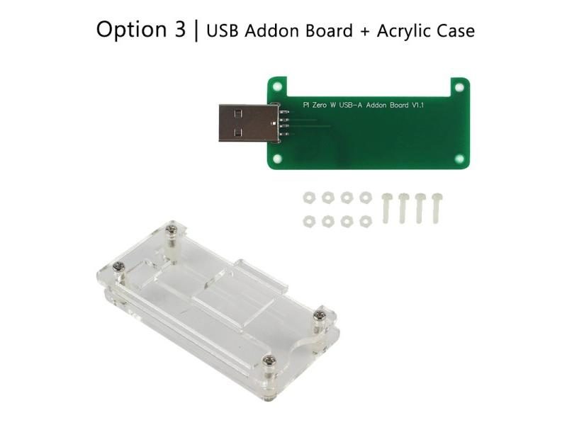 Raspberry Pi Zero USB Addon Expansion Board With Acrylic Case For 2W WH 1.3 Carousel 1