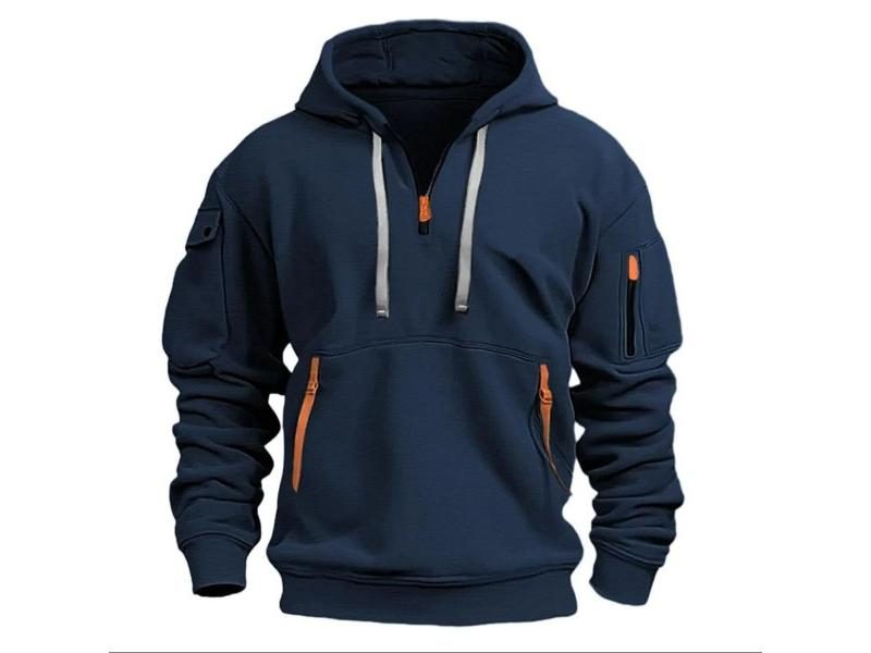 Men's Hooded Sweatshirt Casual Sports Pullover Retro Harajuku Long Sleeved Carousel 1