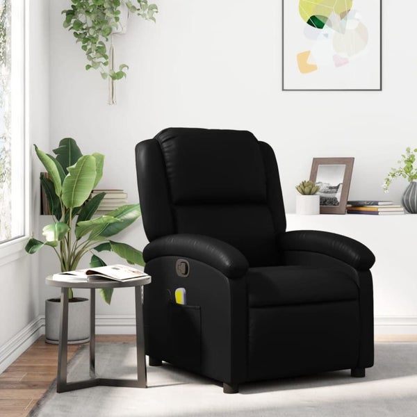 Massage Recliner Chair Black Faux Leather Txbpnkk Carousel 1