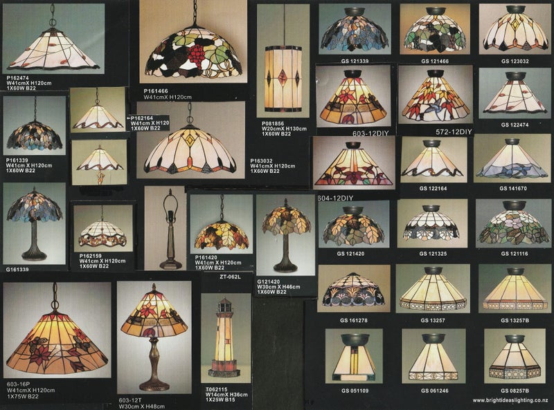 One Tiffany 40cm (16") standard lamp shade "b'wave"for Your lamp Carousel 9