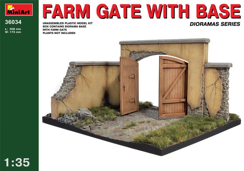 FARM GATE WITH BASE Model Kit628638736332821127