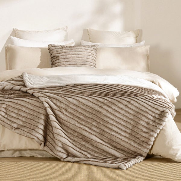 Dreamaker Nara Faux Mink Throw Blanket - 180x200cm Carousel 2