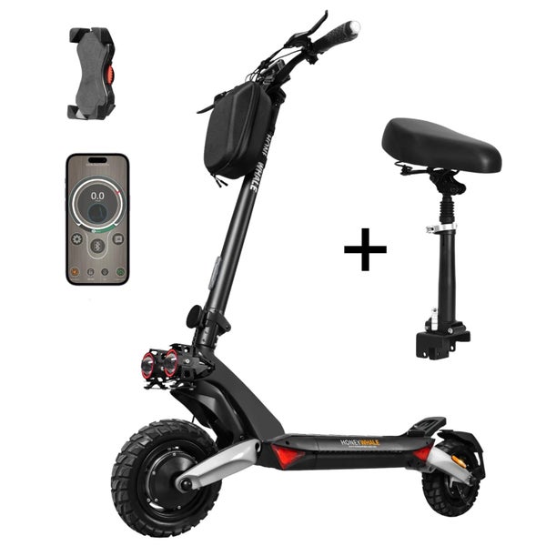 Promo! 62KM/H Seated/ Off-Road Tubeless Tire/Turning Indicator Electric scooter Carousel 1