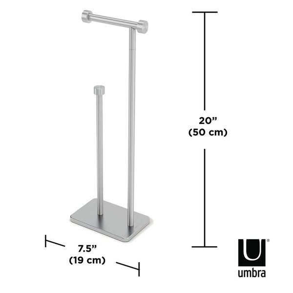 Umbra Cappa Toilet Paper Holder & Reserve Nickel Carousel 7