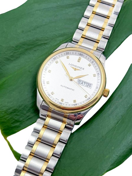 LONGINES 2020 Master Collection Auto 18ct Gold & Steel Mens Wristwatch L2.755.5 Carousel 1