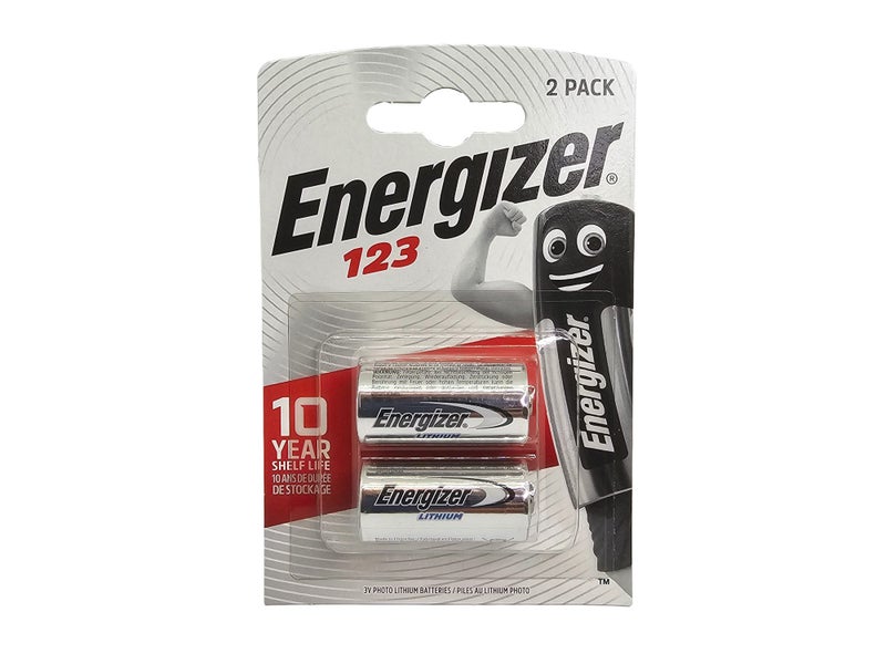 Energizer 123 (CR123, CR123A) 3V Lithium Camera Battery - 12 Pack (B2 x 6) Carousel 2