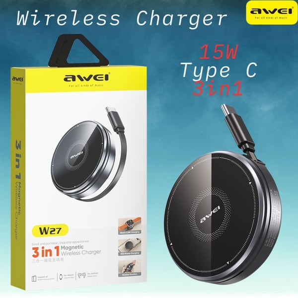 3-in-1 Magnetic Wireless Charger - For Phones, Watch, Earbuds62960460666370113