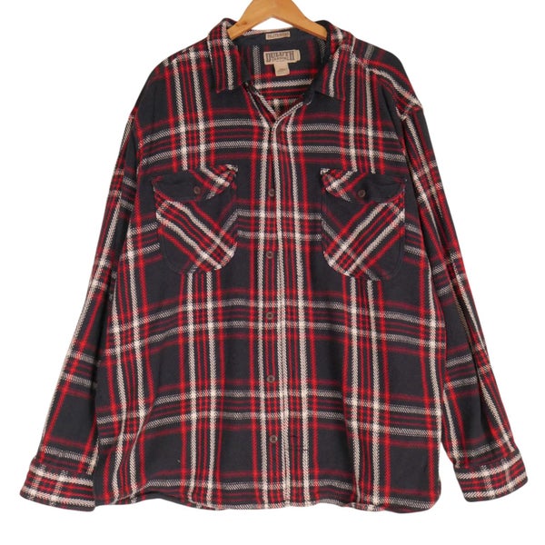 Duluth Trading Co Thick Flannel Shirt Jacket XXL Carousel 1