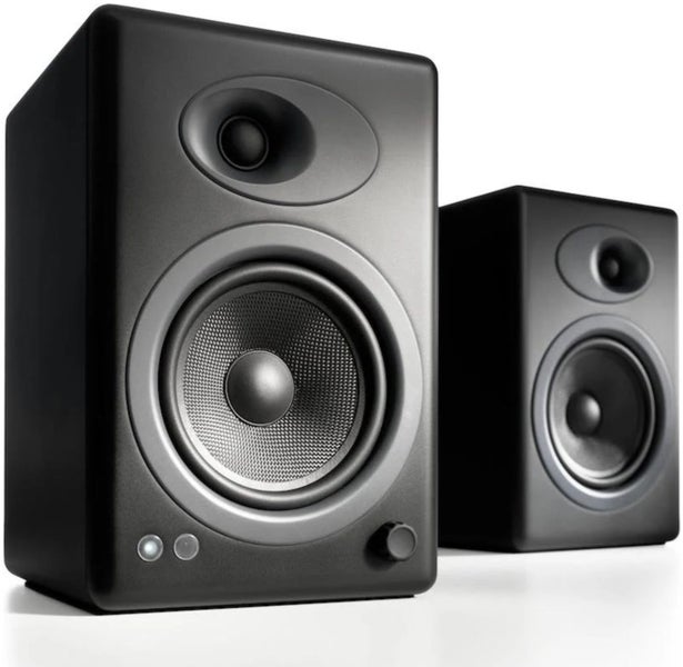 Audioengine 5+ Classic Powered Bookshelf Speakers - Satin Black Carousel 1