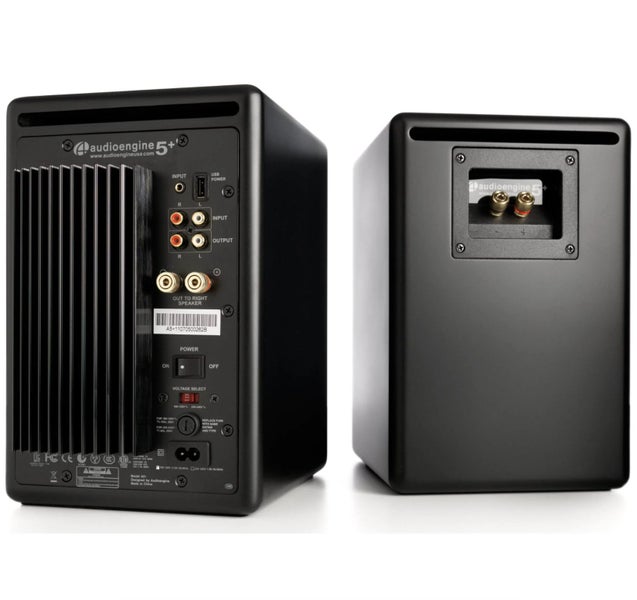 Audioengine 5+ Classic Powered Bookshelf Speakers - Satin Black Carousel 2