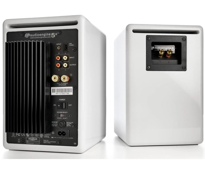 Audioengine 5+ Classic Powered Bookshelf Speakers - Hi-Gloss White Carousel 2