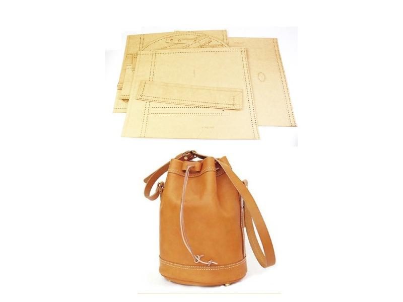 DIY Leather Craft Bucket Bag 500gsm Heavy Weight Kraft Paper Stencil Template Carousel 1