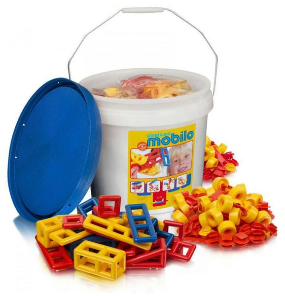 Mobilo Large Bucket With Lid - 234 Pieces (Bucket Colour May Vary) Carousel 1