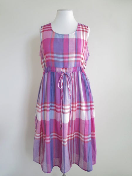 VIRTUELLE (TS 14+) *Lovely Gingham Plaid Checks Cotton Dress W Pockets* 12/14 Carousel 2