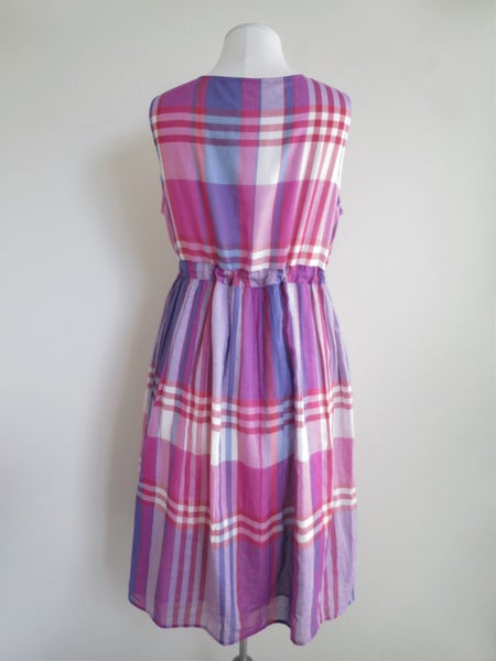 VIRTUELLE (TS 14+) *Lovely Gingham Plaid Checks Cotton Dress W Pockets* 12/14 Carousel 7