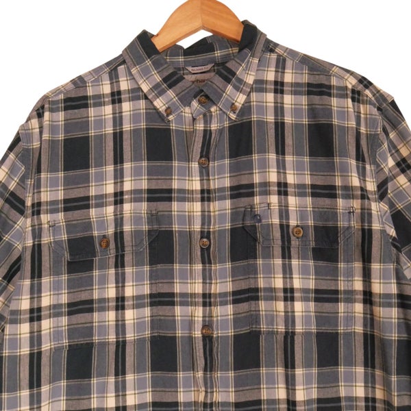 Carhartt Relaxed Fit Flannel Check Short Sleeve Shirt Large Carousel 2