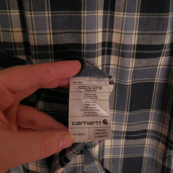 Carhartt Relaxed Fit Flannel Check Short Sleeve Shirt Large Carousel 5