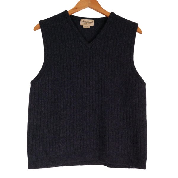 Vintage Eddie Bauer Wool Sweater Vest Medium Carousel 1