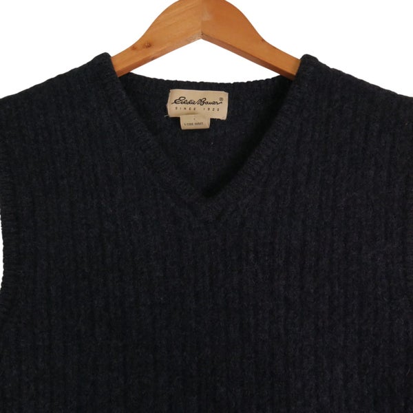 Vintage Eddie Bauer Wool Sweater Vest Medium Carousel 2