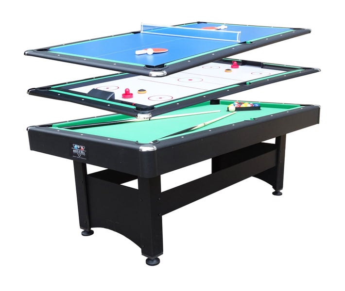 7Ft Multi Function 3 in 1 Pool Table Hockey Tennis Table With A Electronic Puck63003905790209112