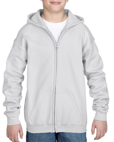 Gildan Heavy Blend Youth Full Zip Hooded Sweatshirt, Plain Hooded (Medium) Carousel 10