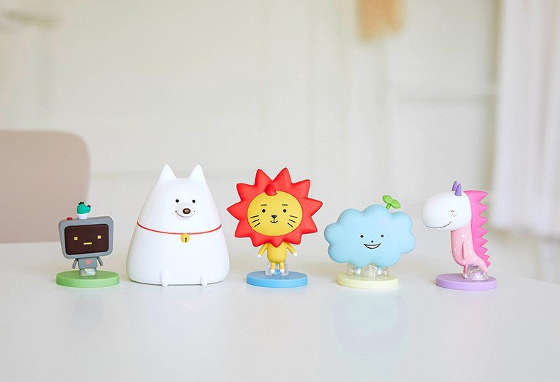 Line Friends Desktop Figure Set - Roy 6 - Royan Eddy T-2000 Longlong Loudy Carousel 3