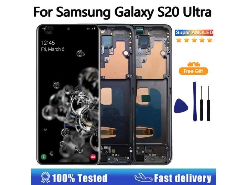 New AMOLED Display For Samsung Galaxy S20 Ultra 4G 5G LCD Display Touch Screen Carousel 1