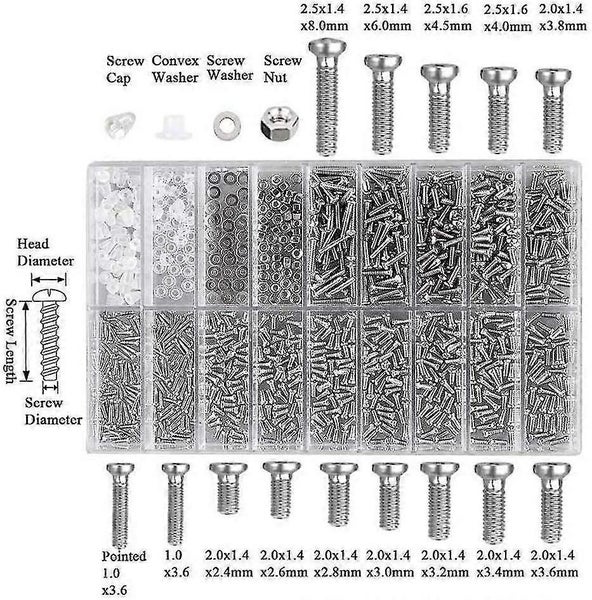Eyeglass Repair Kit, Universal Eyeglass Screw & Nut Assortment With Magnetic Scr Carousel 1