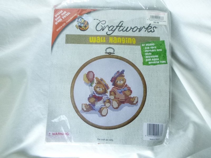 2 Teddy Bears Cross Stitch Kit – Size 20cm Carousel 2