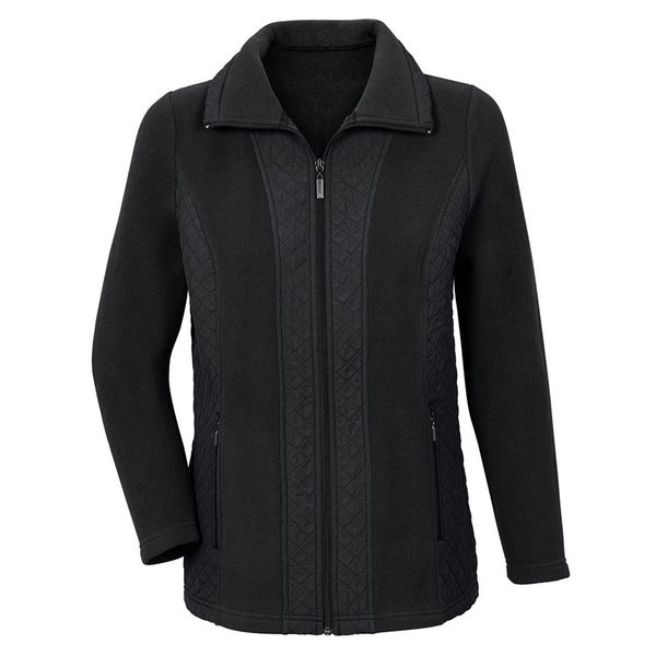 Quilted fleece jacket - size 16 - black - warmth and looks in 1 jacket!629683144682271111