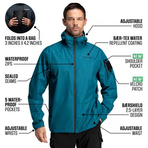 BAERSkin Tactical Heavy-Storm Waterproof Jacket 2.0, size XL sealed seams Carousel 2