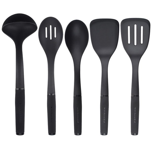 KitchenAid 5 Piece Essential Kitchen Utensil Set - Black Carousel 1