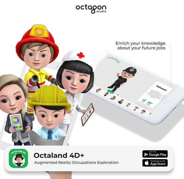 Octaland 4D+ Augmented Reality Alphabet Cards Carousel 2