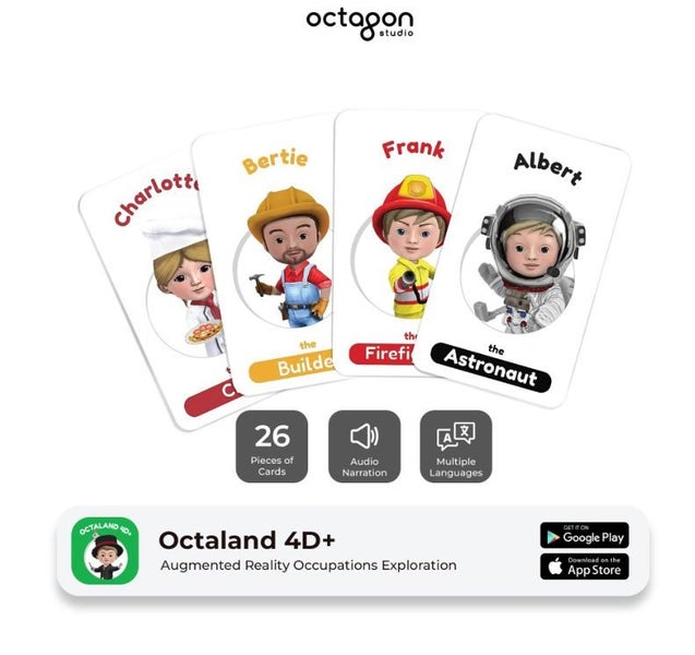 Octaland 4D+ Augmented Reality Alphabet Cards Carousel 4